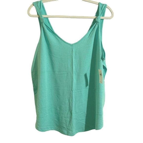 GAP Women's XL Aqua Glaze Sleeveless Knot Tank Top, NWT - Picture 1 of 9